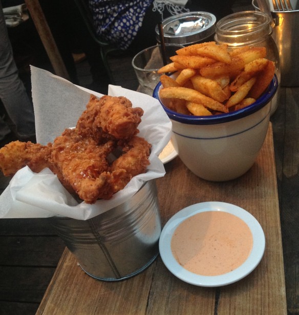 The Local Taphouse - Southern fried chicken and cajun thick cut frites.