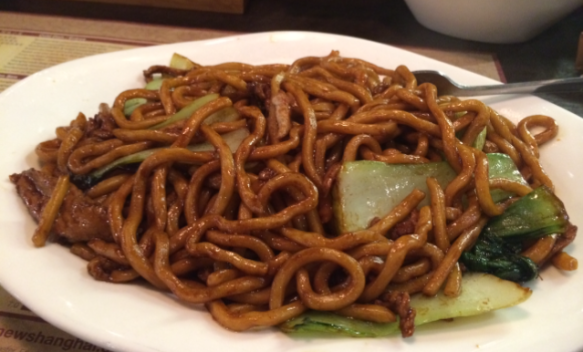 New Shanghai - Shanghai fried noodles w shredded pork & veg