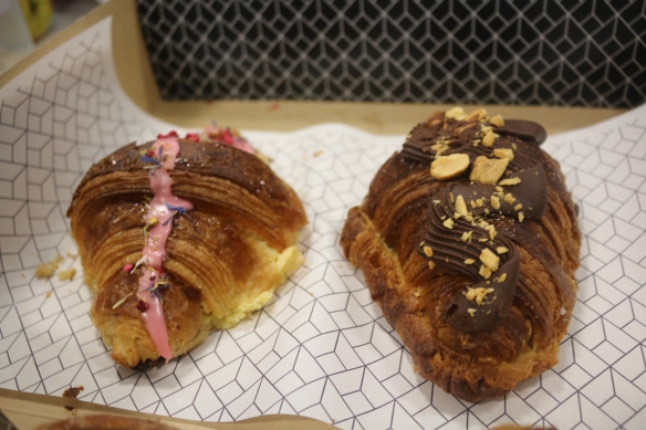 Rustica Canteen - Twice cooked Isphan croissant and choc peanut butter croissant